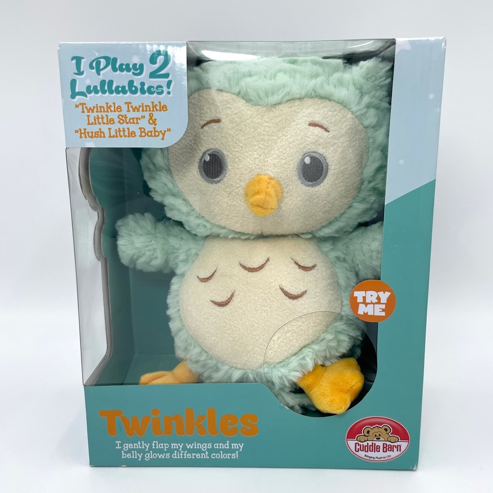 Cuddle Barn Twinkles Mint Penguin Plush Flaps Wings Sound Lights Up